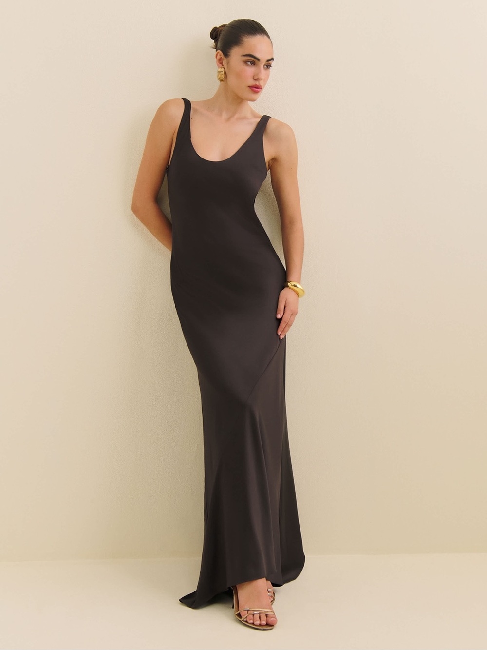 Reformation Sapphira Satin Dress